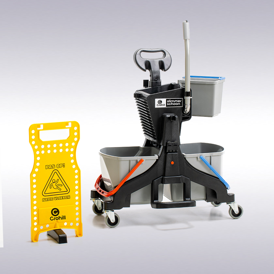 Crohill rolemmer incl. pers, zwenkemmer, mopplateau en gevarenbord -N-