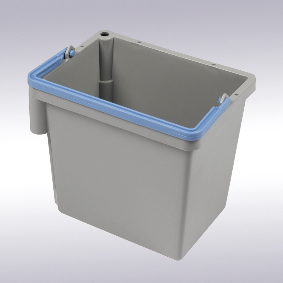 Grijze zwenkemmer 5 liter met blauw handvat voor Crohill rolemmer -N-