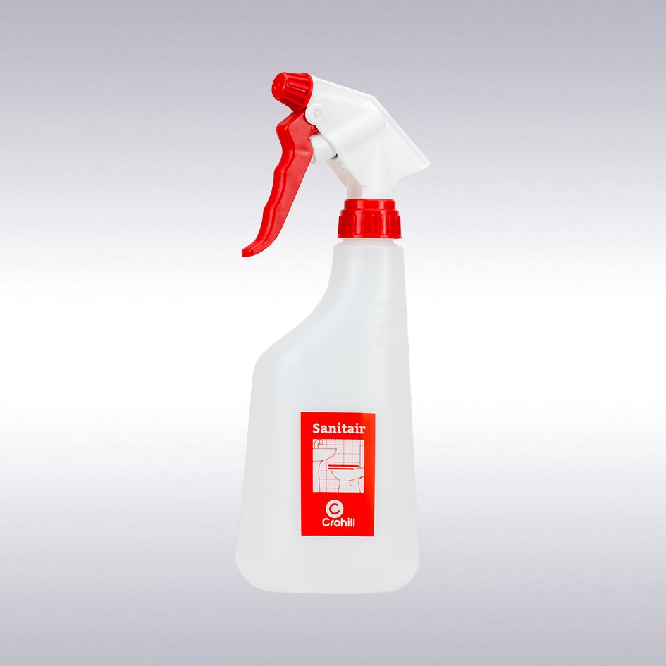 Sprayflacon met rood pictogram, inclusief verstuiver