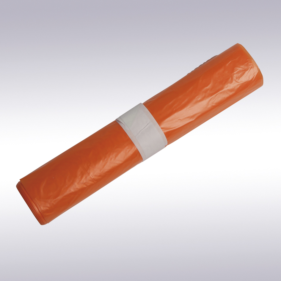Afvalzak HDPE, 58 x 100 cm oranje T23