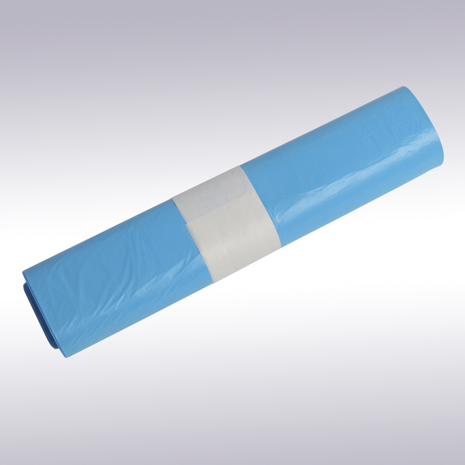 Afvalzak HDPE, 58 x 100 cm blauw T23