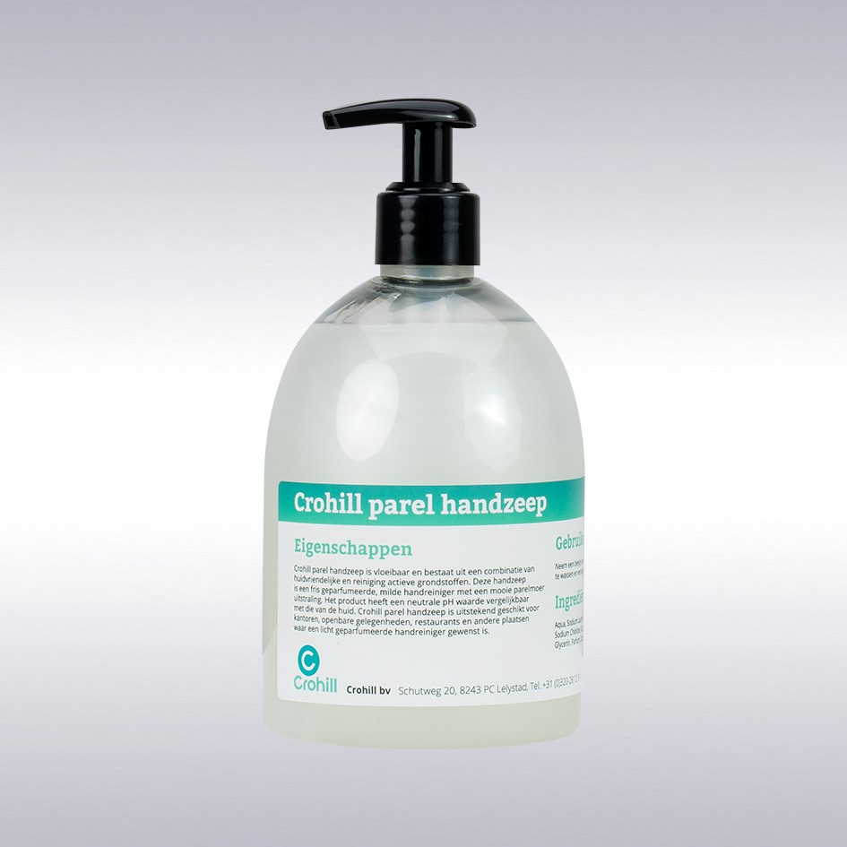 Crohill parel handzeep pompflesje, 8 x 500 ml