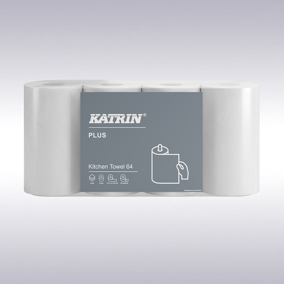 Katrin keukenrol, 3 laags, cellulose, 32 rol-N-