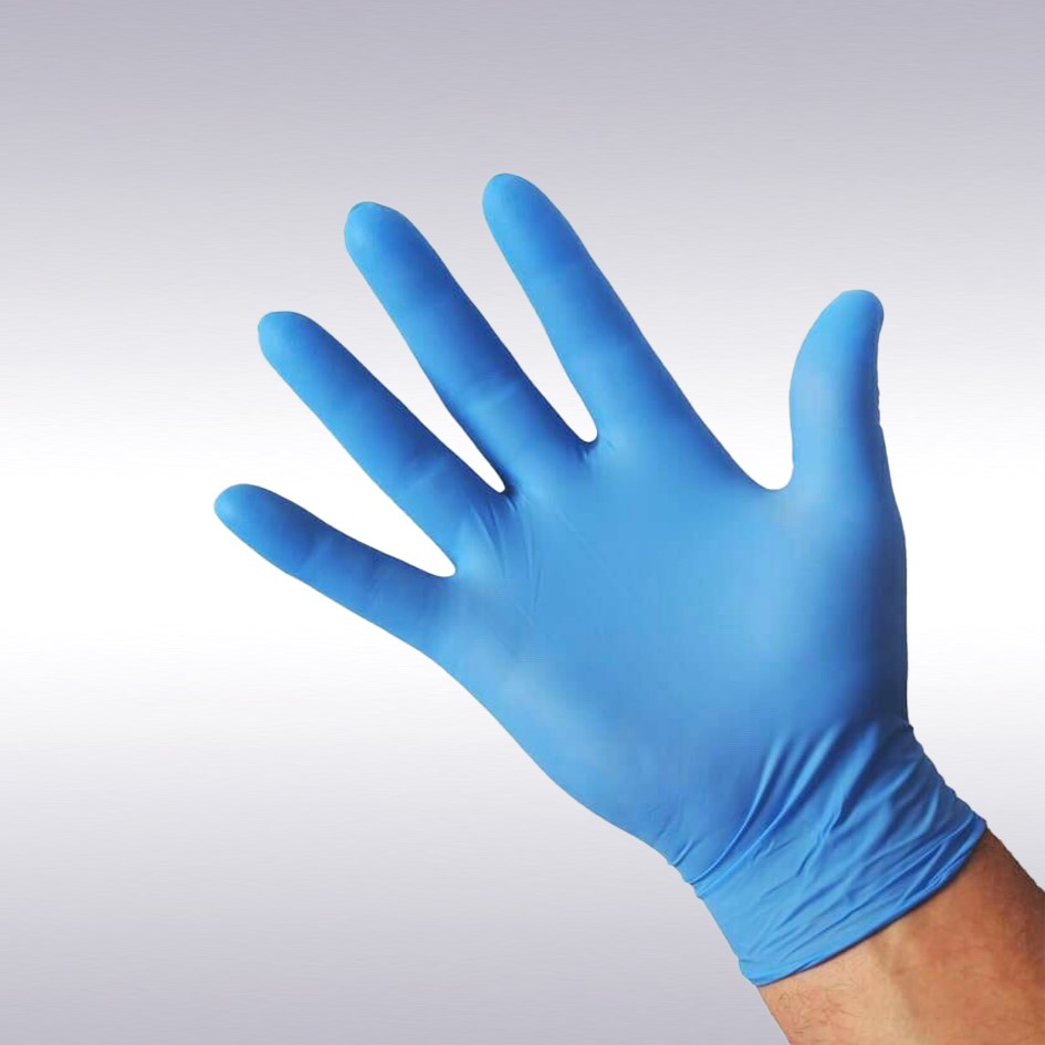 Disposable handschoen medical blauw nitril poedervrij XL - vpe 100 -N-
