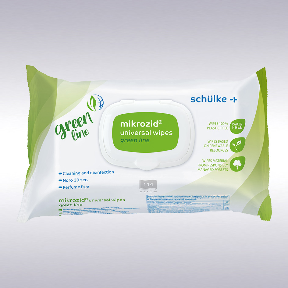 Mikrozid universal wipes green line 16561 N, 6 x 114 stuks -N-