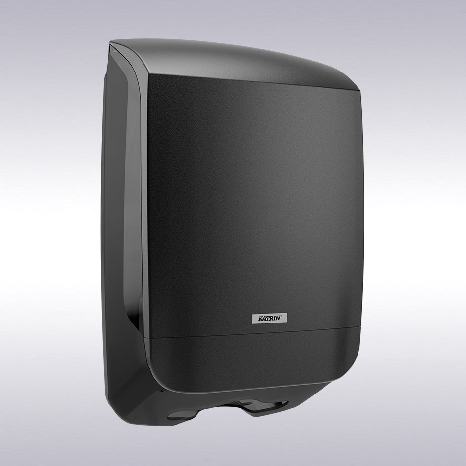 Katrin vouwhanddoek dispenser zwart -N-
