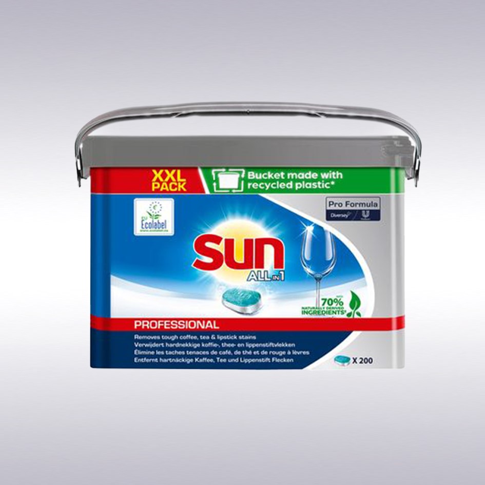 Sun vaatwastabletten Professional Pro Formula All-in-one met Ecolabel - vpe 200 -N-