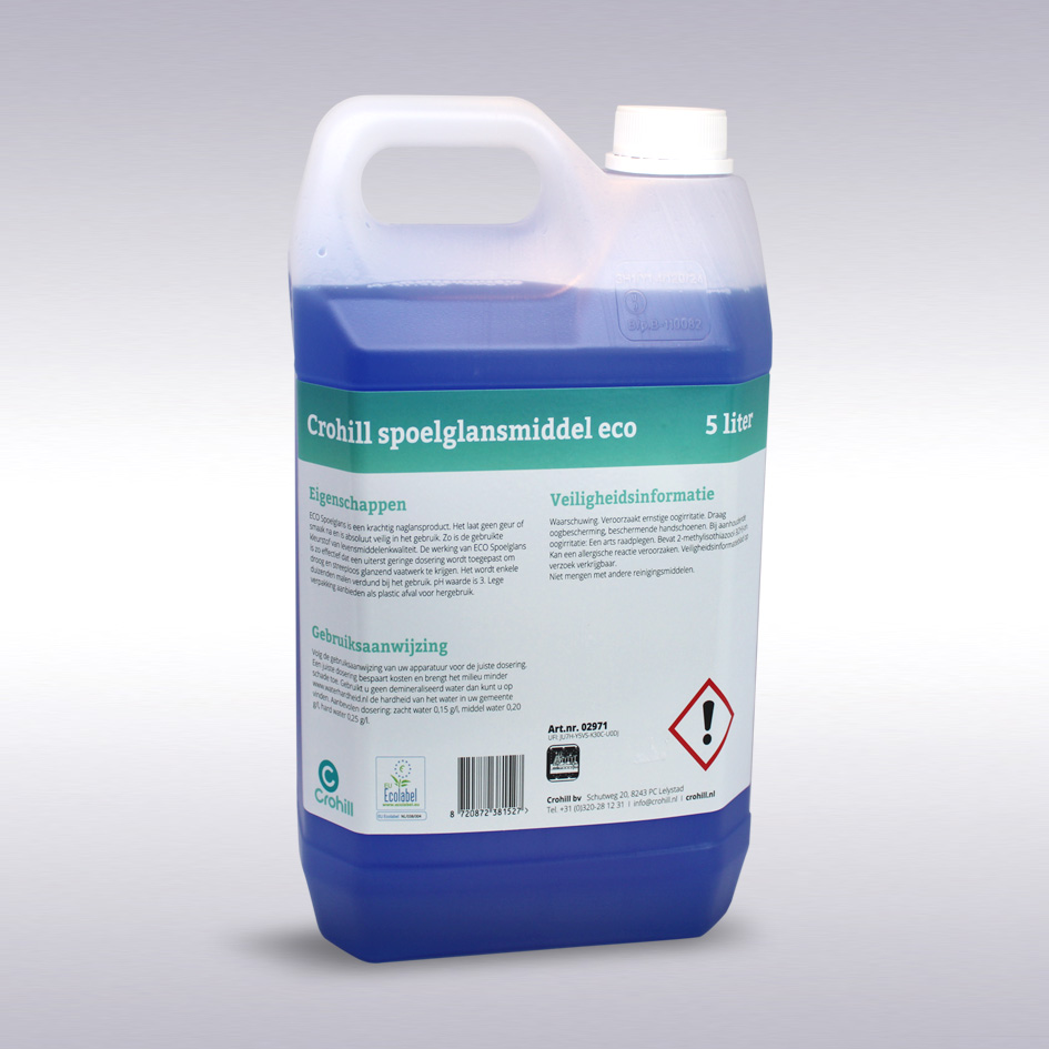 Crohill spoelglansmiddel eco,2 x 5 liter -N-