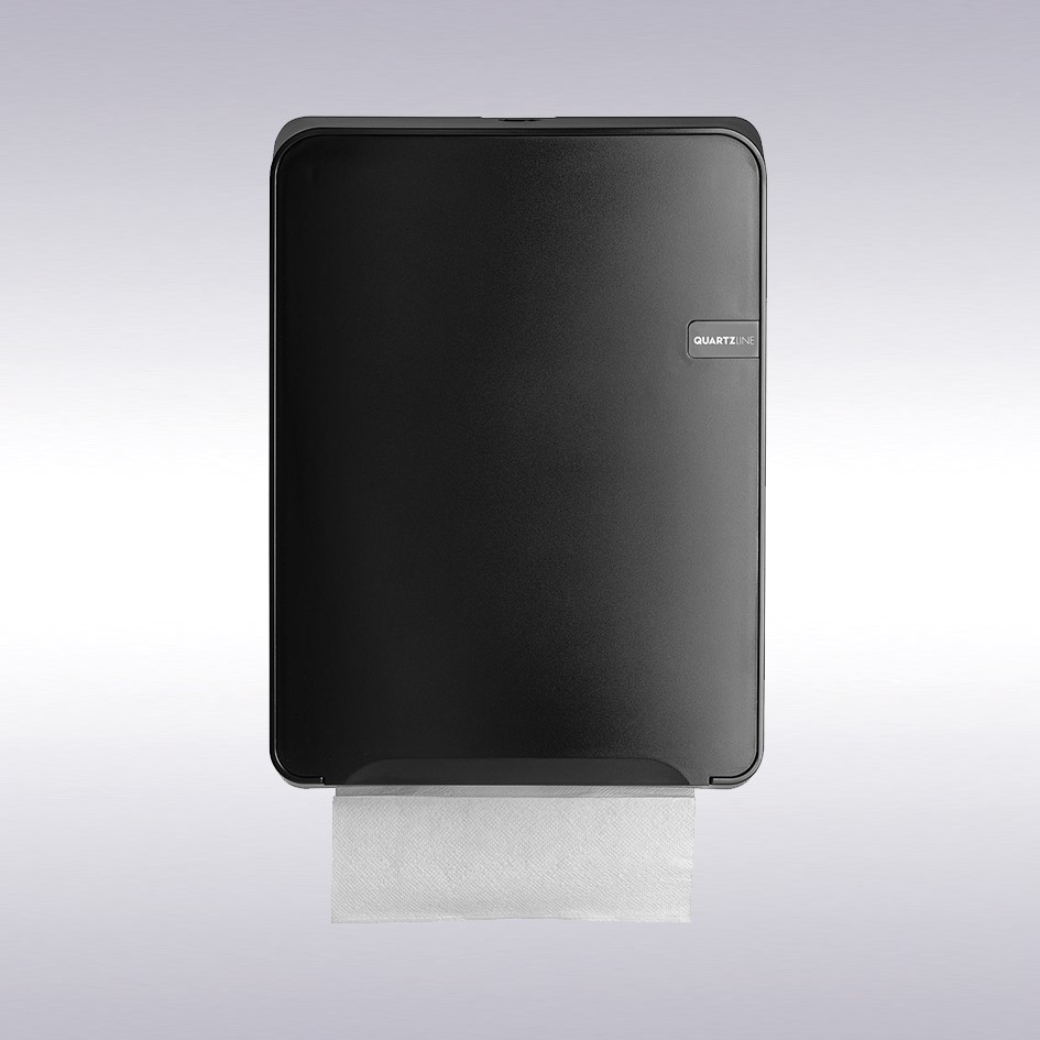 Quartz vouwhanddoek dispenser zwart -N-