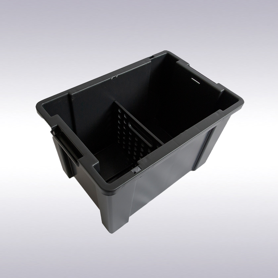 Diepe opbergbox zwart- Crohill sanitair werkwagen XL -N-