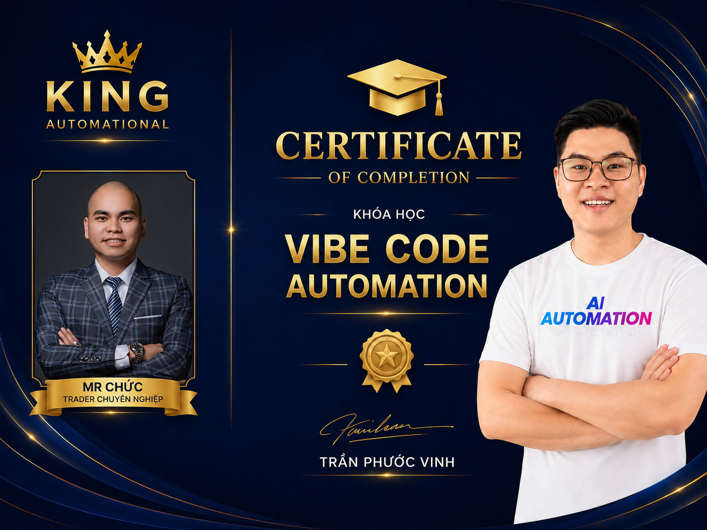 Chứng nhận học viên Anh Chức