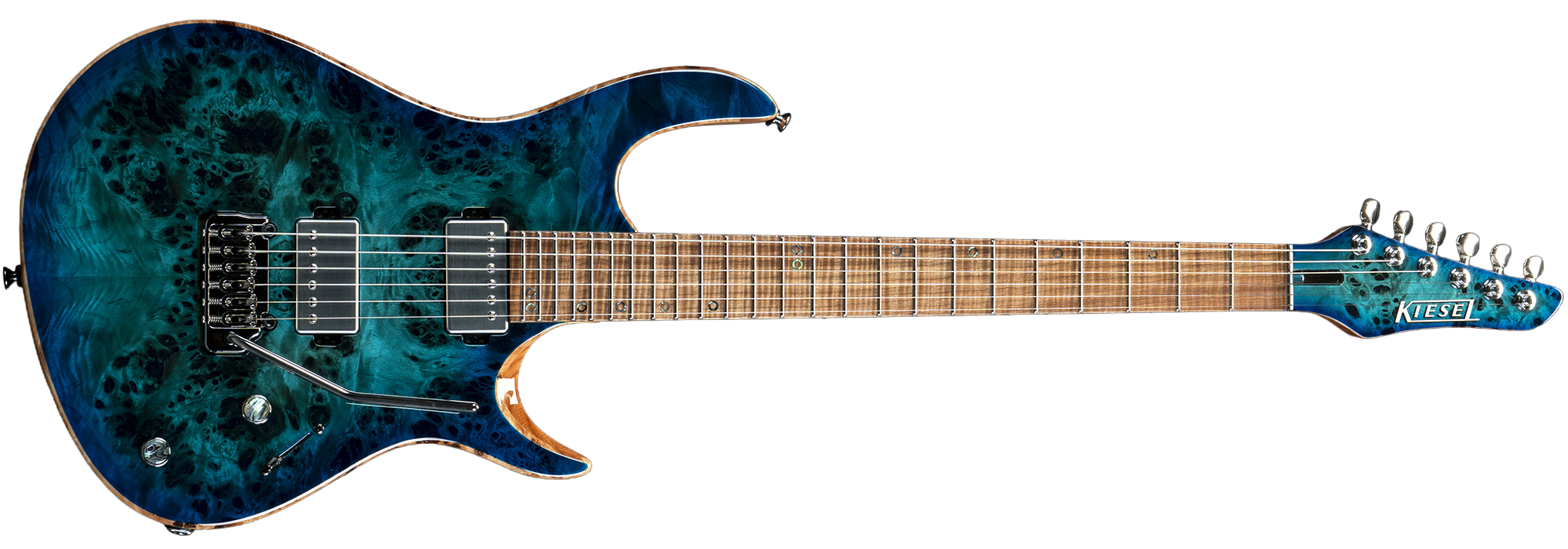 A2 - Translucent Aqua Burst Finish | Kiesel Custom Shop Gallery