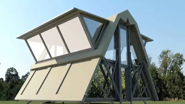 casa-plegable-gris-cristaleras