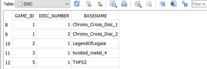 PSC DISC DB