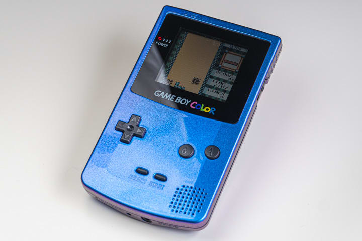 Game Boy Color with chameleon shell