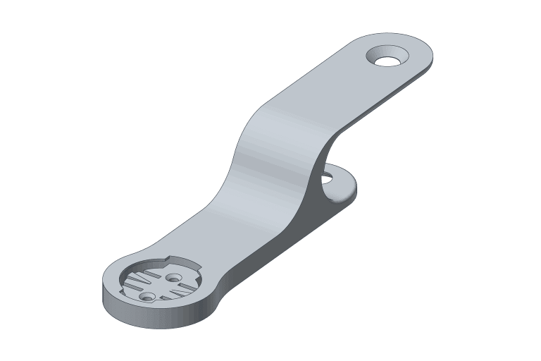 3D render of the Gear Groove Garmin mount