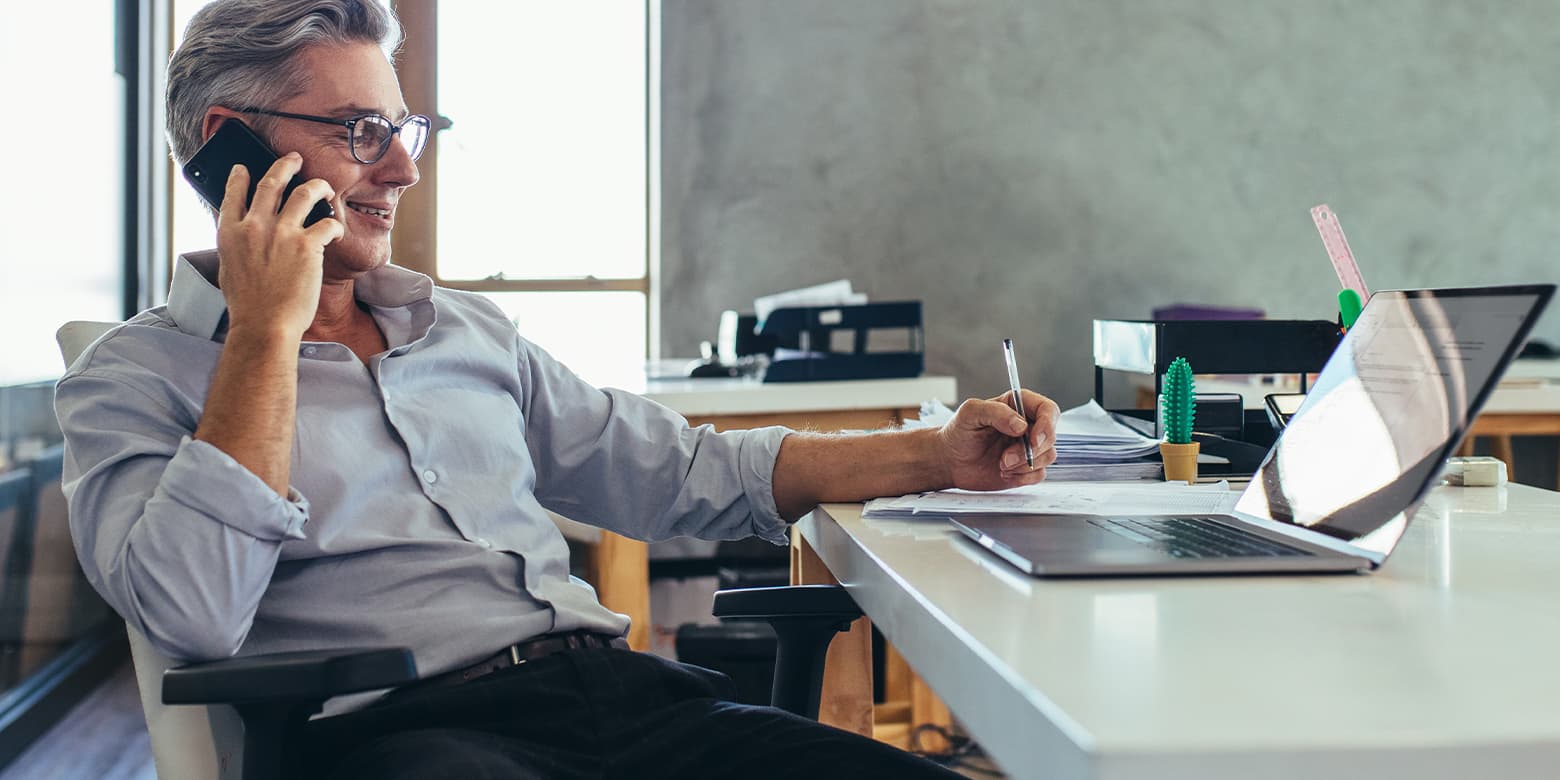 Businessman on phone