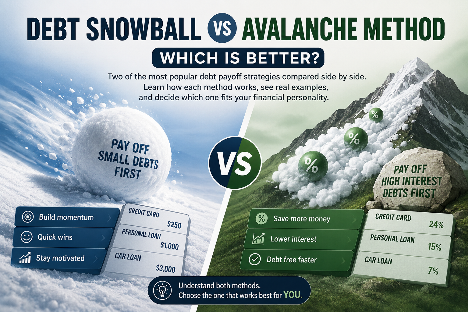 Debt Snowball vs Avalanche Method