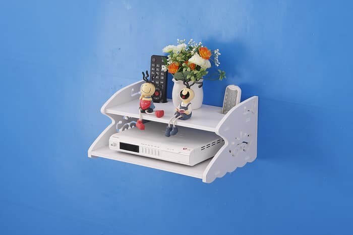 Jual Rak Gantung Dinding Ambalan Tempat Router Wifi / Tempat Remote Tv ...