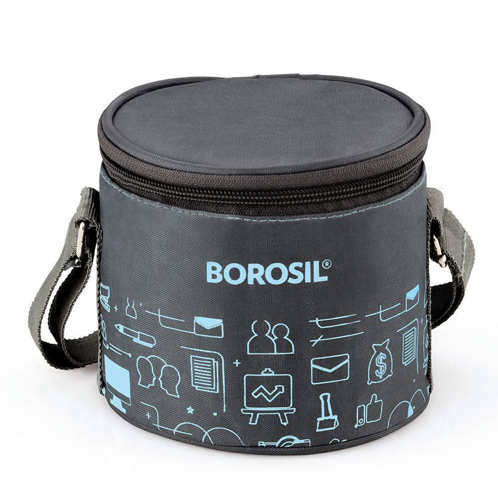 borosil carry fresh stainless steel insulated lunch box