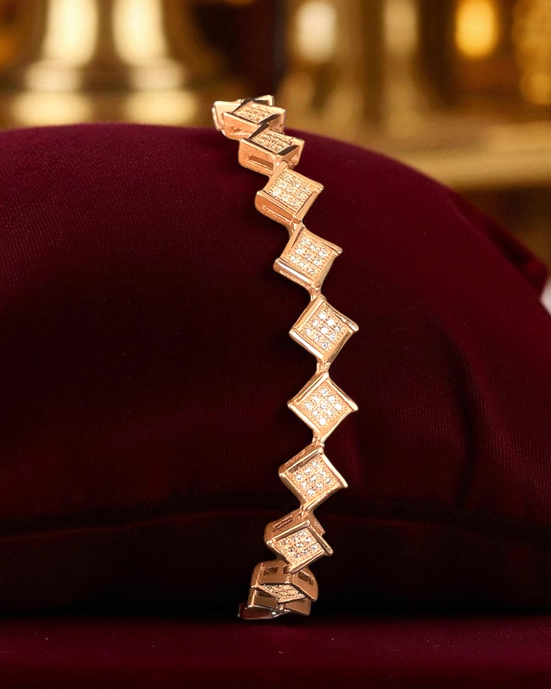Regal Geometric Silver Bracelet