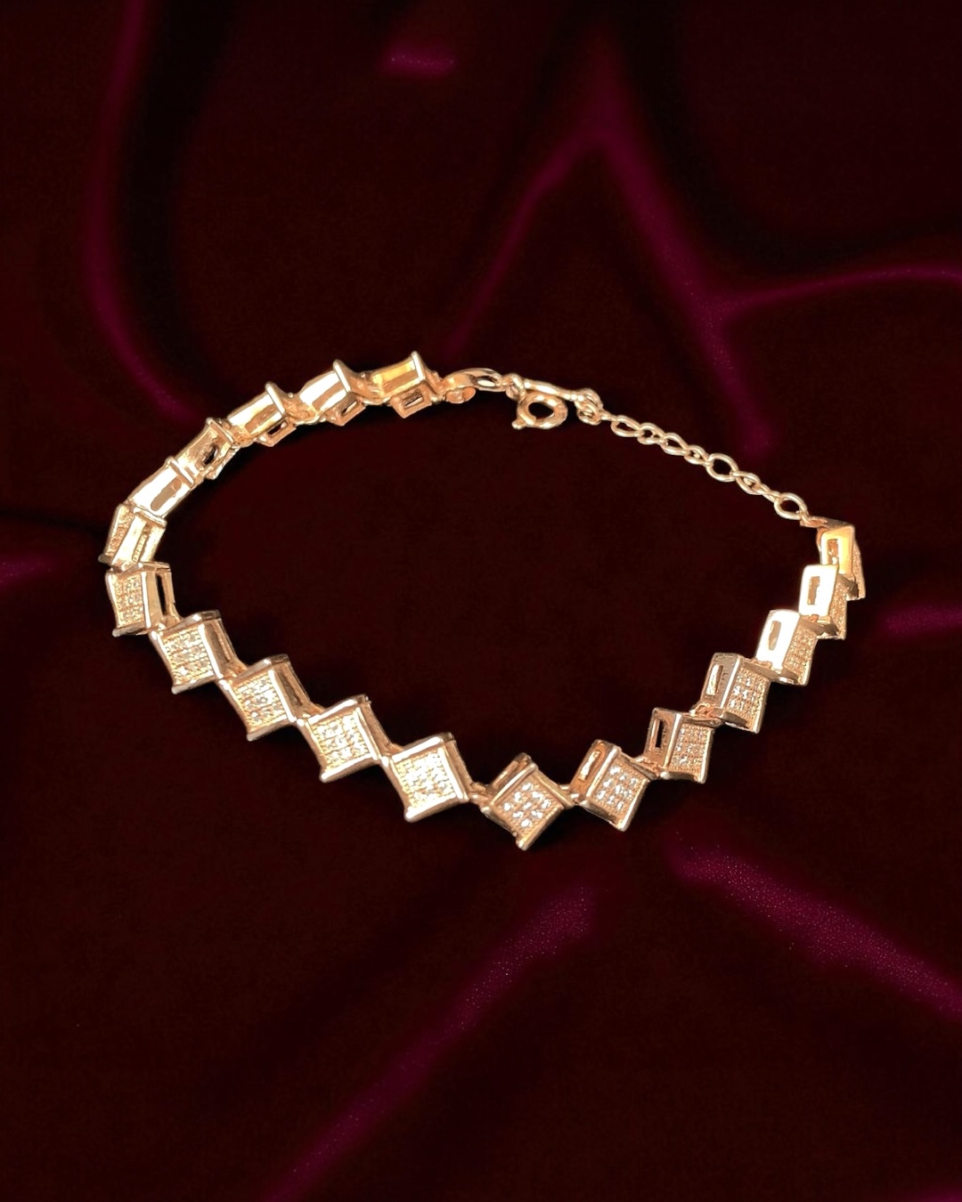 Regal Geometric Silver Bracelet - Image 3