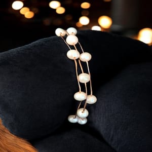 Lustrous Pearl Elegance Silver Bracelet