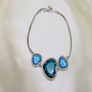 Oceanic Elegance Blue Gemstone Bracelet