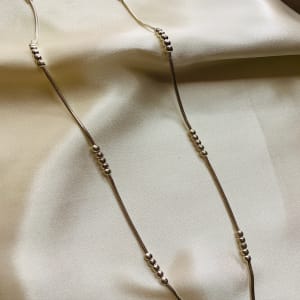 Silver Elegant Beaded Harmony Anklet