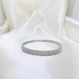 Radiant Elegance Silver Bangle Bracelet