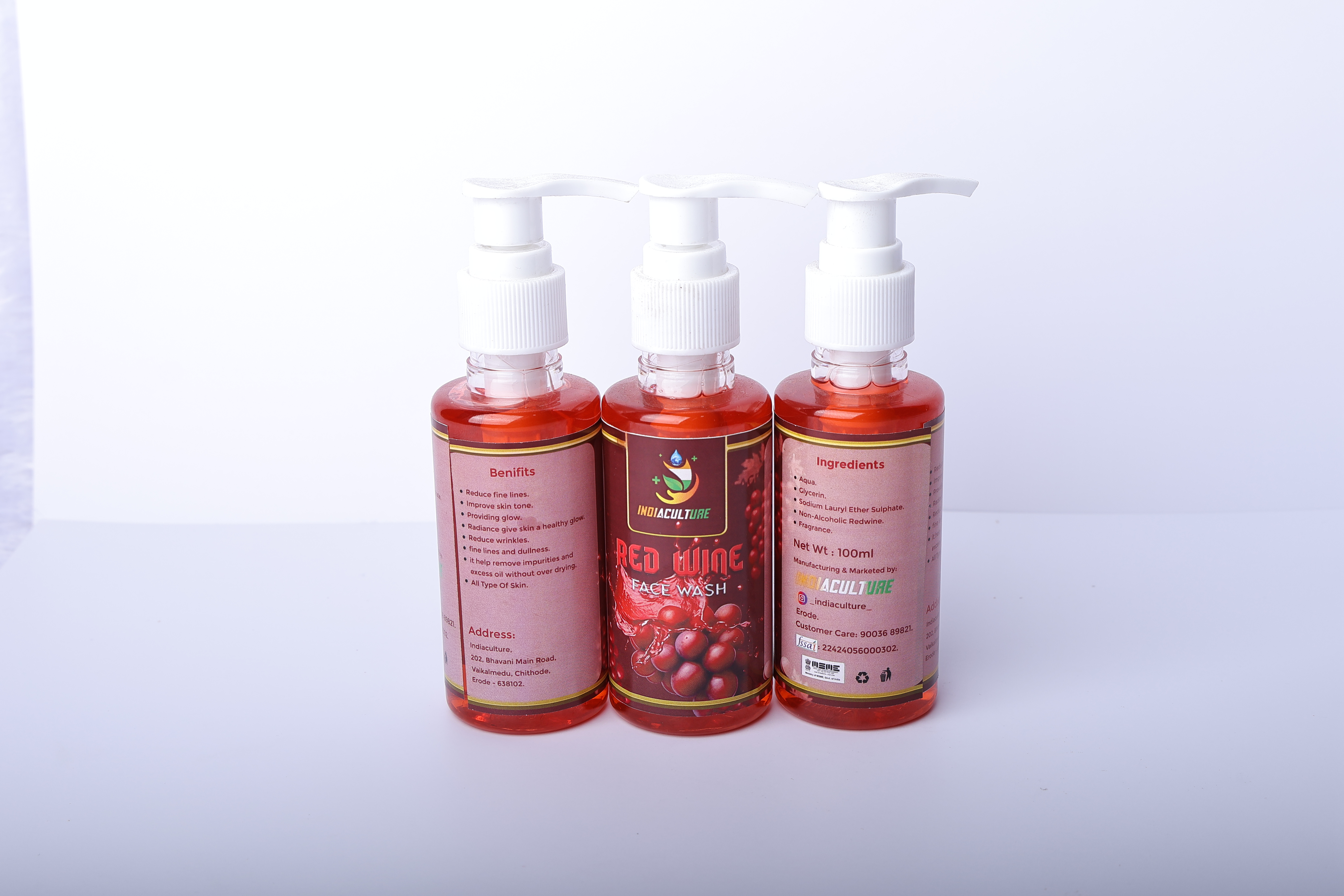 Red wine face wash