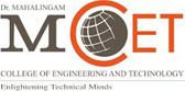 MCET Mahalingam College Of Engineering Requires Head-Career Planning, Professors