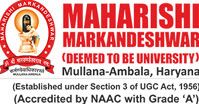 MM(DU) Maharishi Markandeshwar (Deemed To Be University) is hiring Vice-Chancellorship