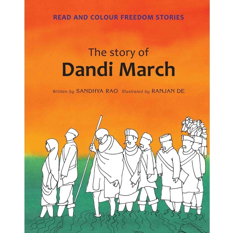 mahatma gandhi in dandi march sketch