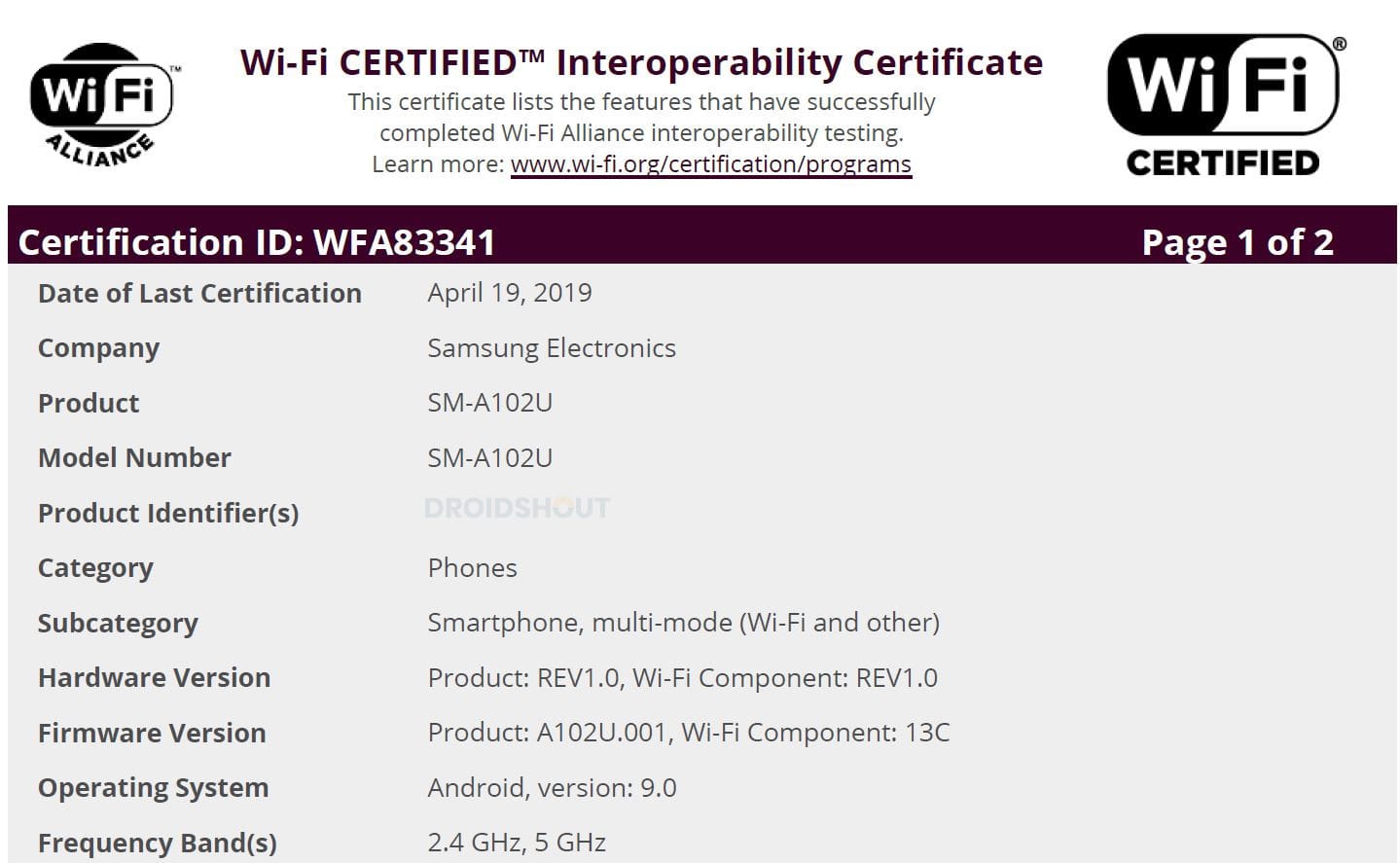 Galaxy A10e
