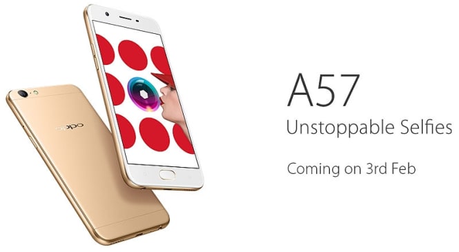 Oppo A57 Launch is Psyched -Up for February 3, 2017
