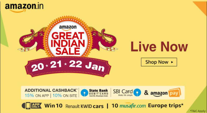 Amazon The Great Indian Sale is Up and the Deals Offered are too Irresistible to be Missed Out!