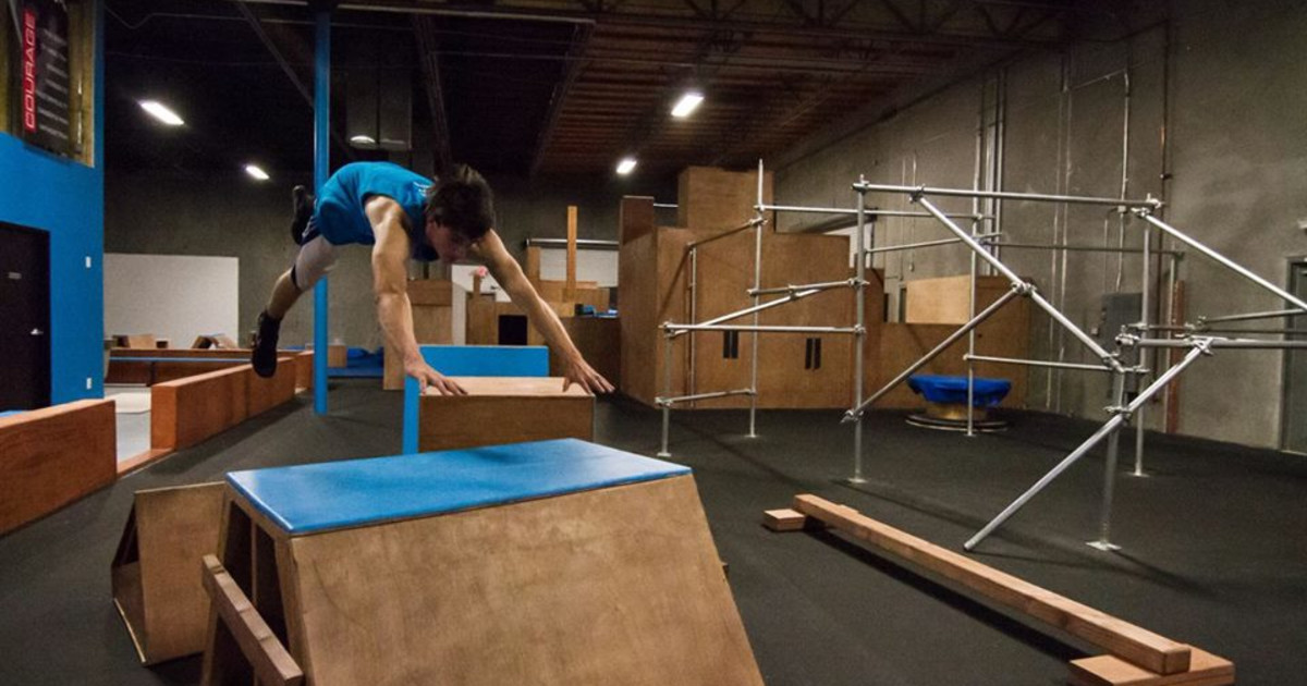 Parkour Gym foam vault block, Freedom in Motion Indiegogo