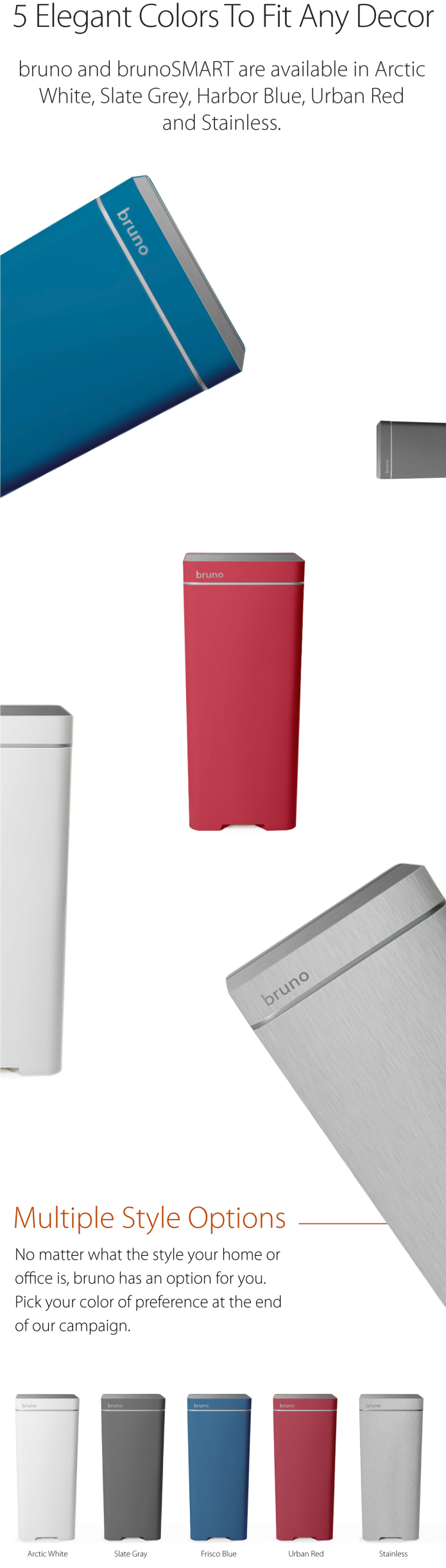 Bruno 'Smart' Trash Can With BuiltIn Vacuum. Indiegogo