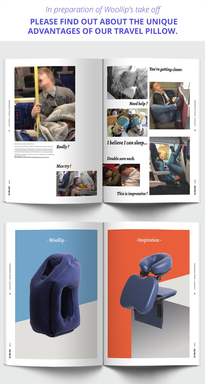 WOOLLIP Travel Pillow Pillow for smart travelers! Indiegogo