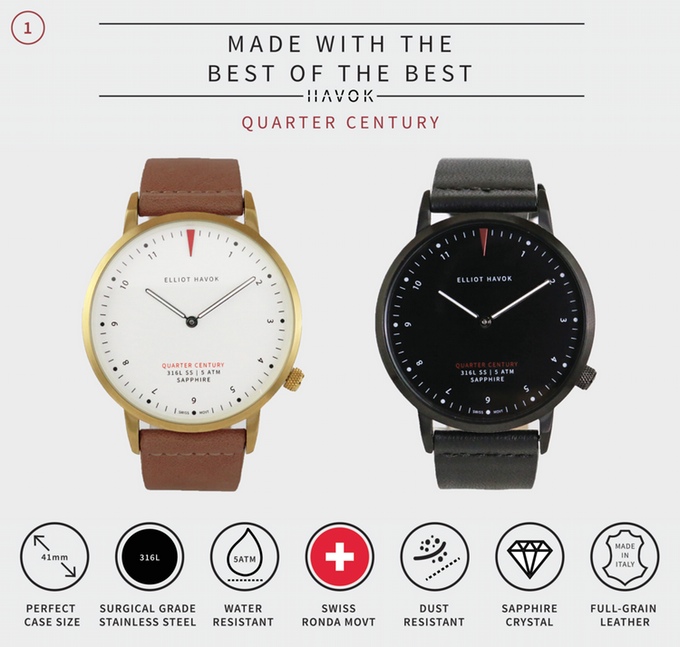 Quarter Century Watch Best Swiss Watch Under 100 Indiegogo