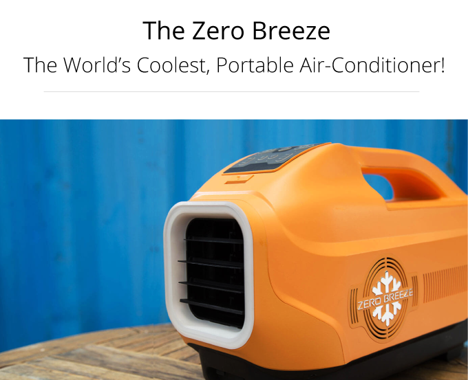 zero breeze battery powered portable air conditioner