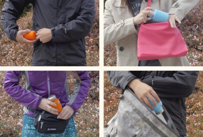 Collapses into a small size to fit in bags and pockets