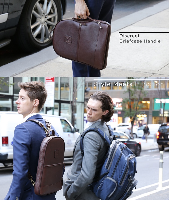 The Leather Duffle Backpack 6in1 Set Zip Pack Go Indiegogo