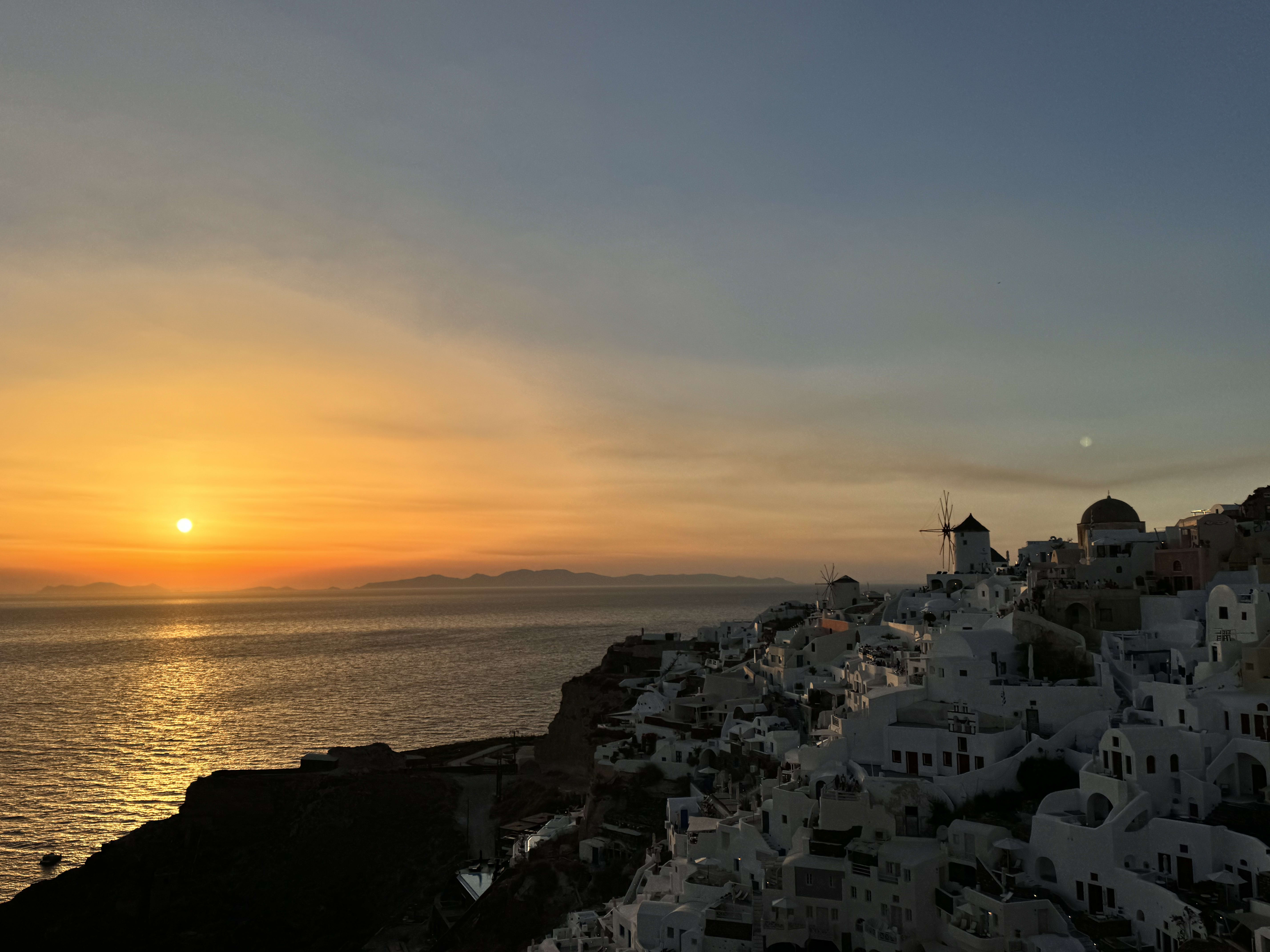 Sunset in Oia from the castle
