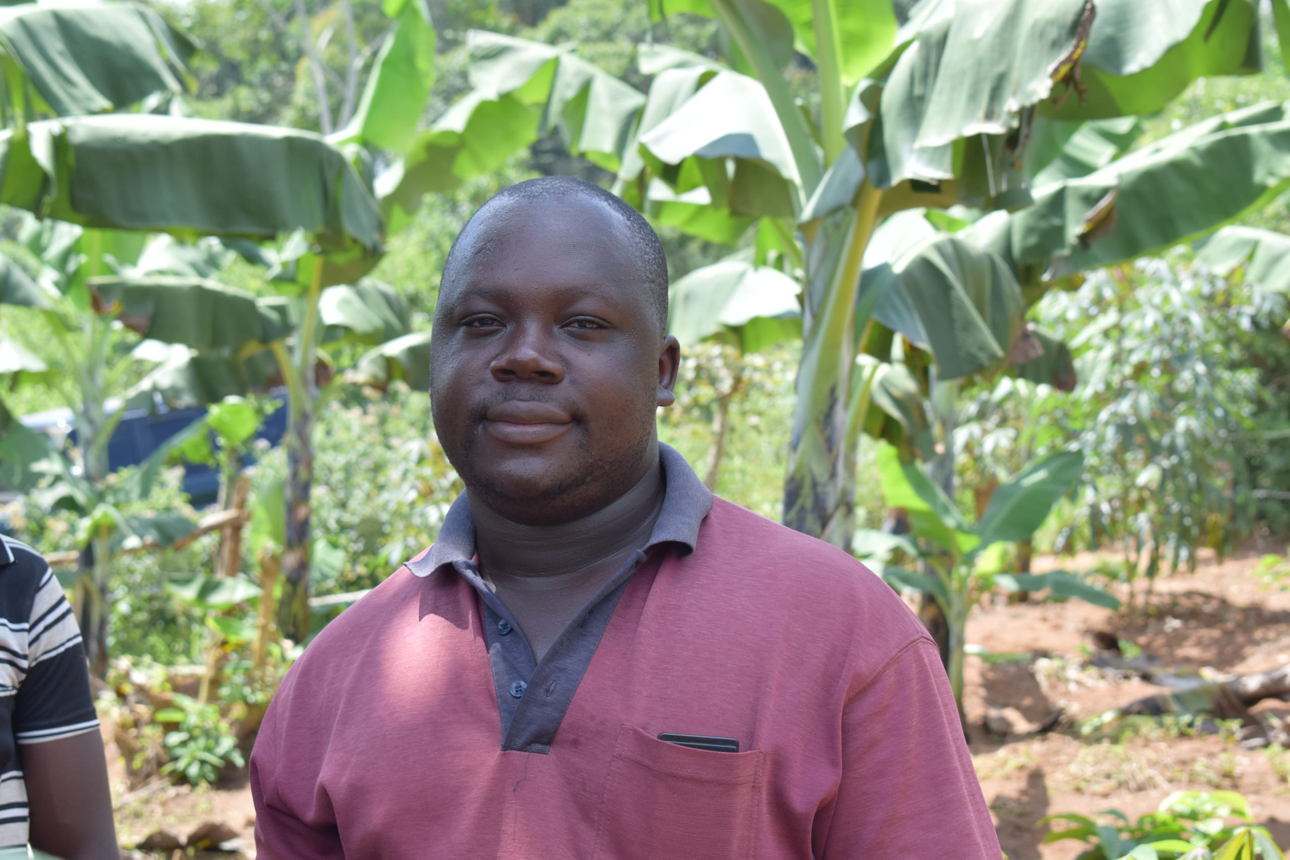Farmer Brian Walusimbi Explaining How He Started His Banana Plantation 