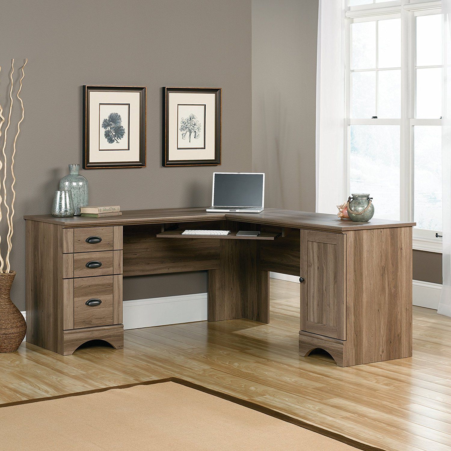 Sauder 417586 Harbor View Corner Computer Desk A2 | Source: amazon.com
