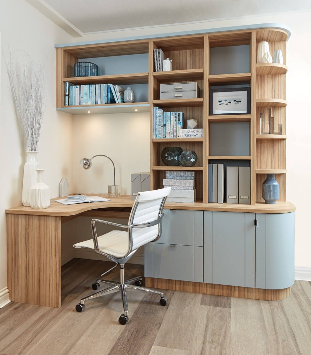 Customized desk and shelving | Source: nevillejohnson.co.uk