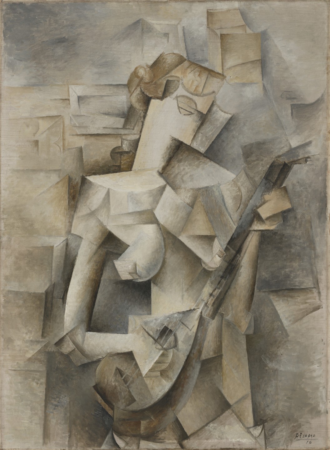 Picasso's Girl with a Mandolin (Fanny Tellier) (1910) | Source: moma.org