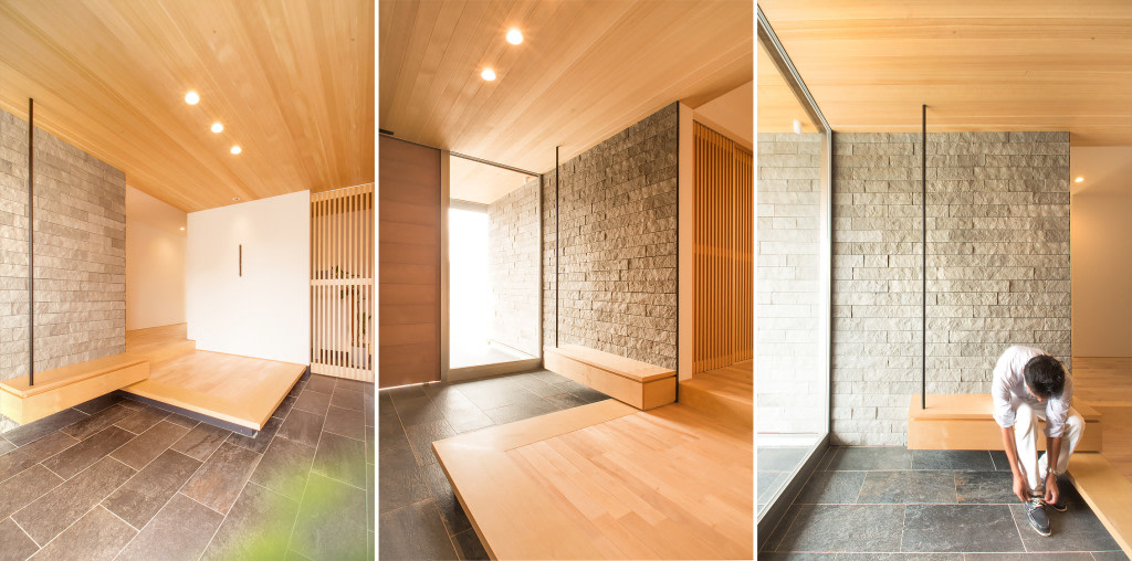 Genkan, the Japanese entry way | source: yonemoku.co